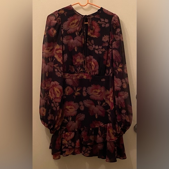 Ted Baker London Piara Ruffle Asymmetric Minidress - Picture 2 of 7